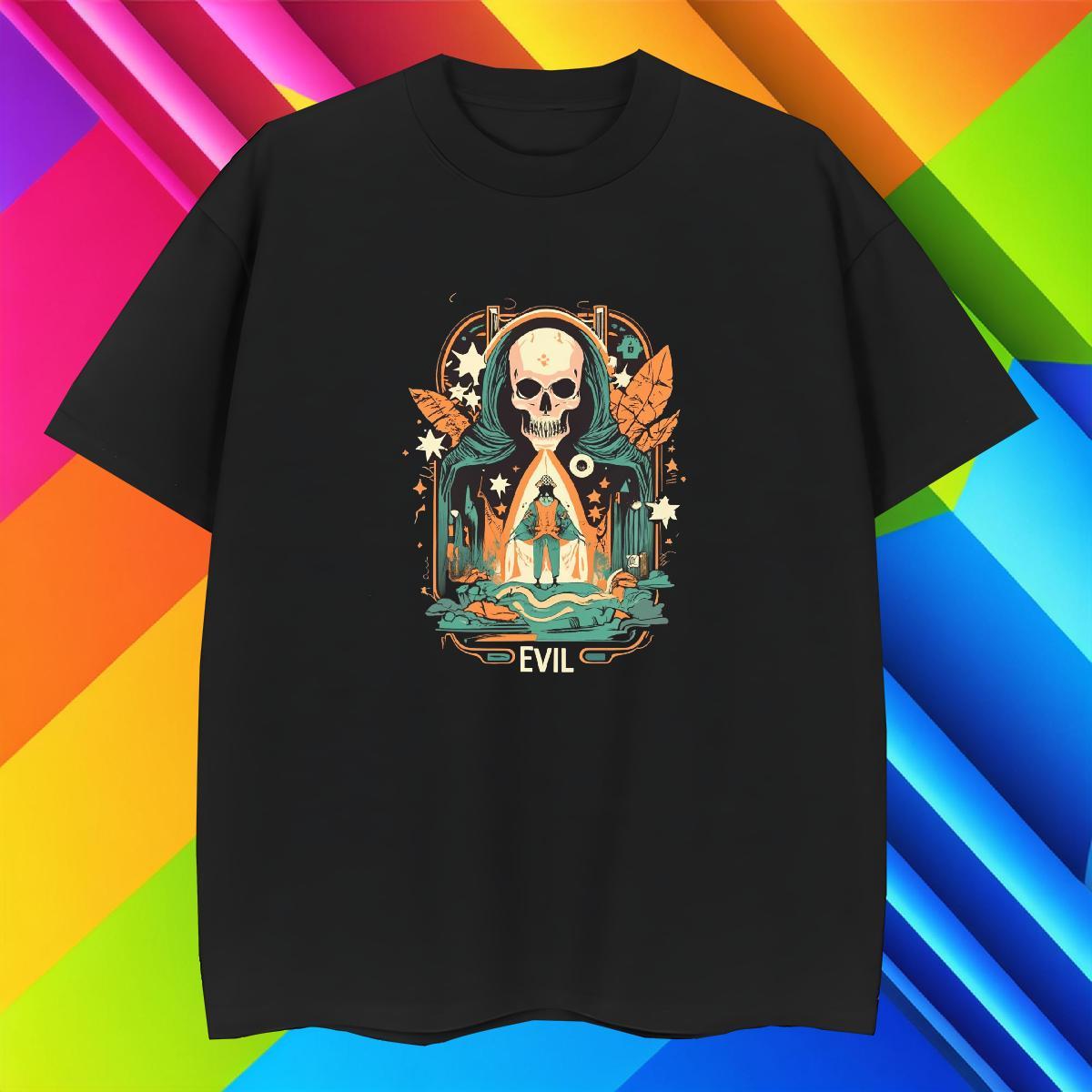 Classic Man T Shirts 100% Cotton 230g skull Casual DIY Printed O Neck Short Sleeves Couples T Shirts Brand Tshirts