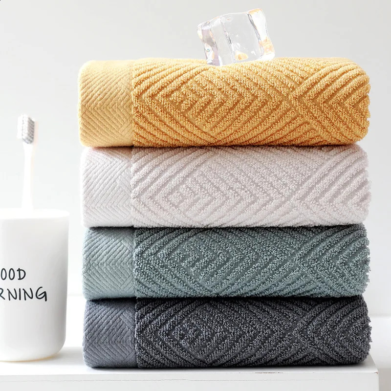 3Pcs 100% Cotton Bath Towels Set Soft Solid Color Women Large Face Towel Highly Absorbent Bathroom Towels Adults Hand Washcloths 240823