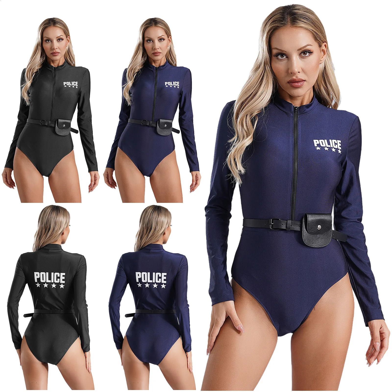 Womens sexy womens roleplaying costumes long sleeved uniforms tight fitting clothes Halloween carnival theme party fancy club 240823