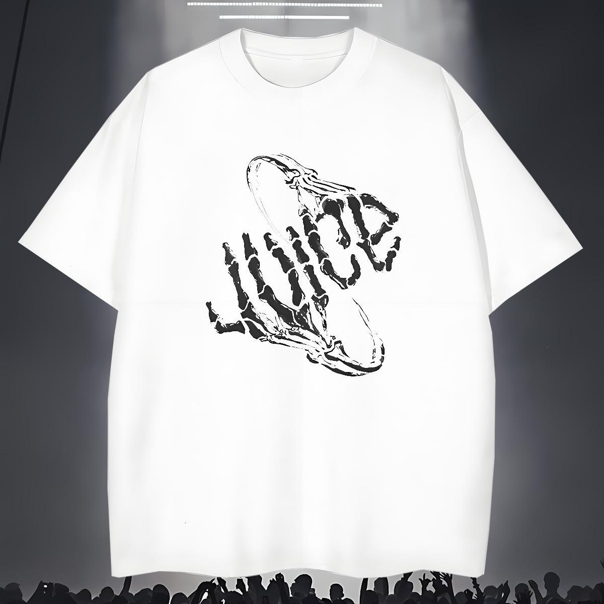 Popular T Shirt For Man 100% Cotton 230g skull Street Casual Anime Short Sleeve O-Neck Mens Tshirts 2024 New Clothes