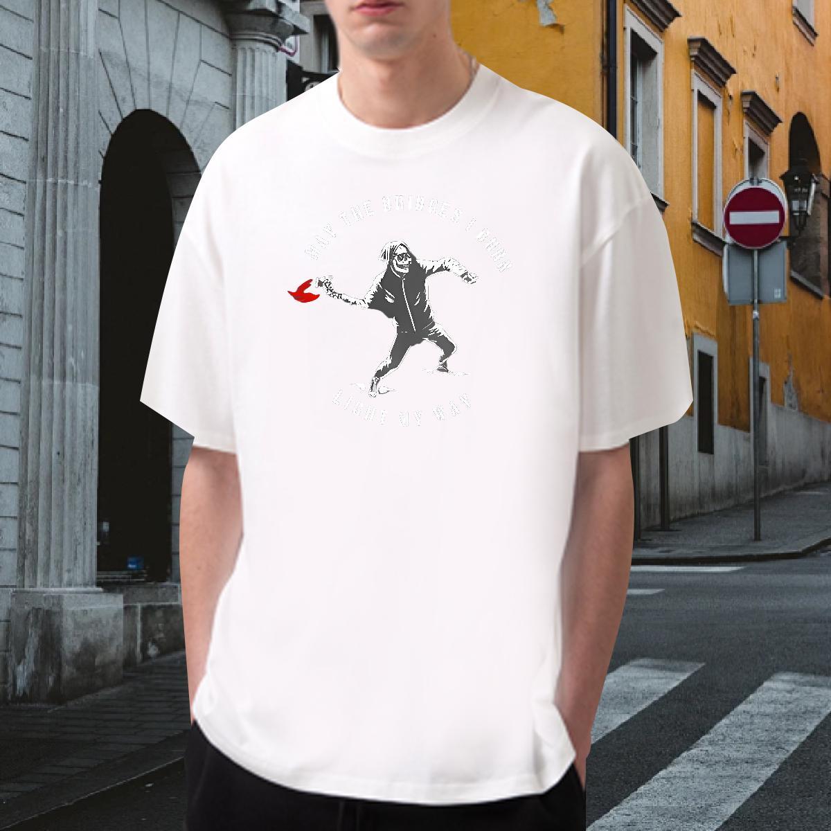 Unisex T-Shirts 230g Pure Cotton skull Summer Casual Custom Print Oversized O-Neck Short Sleeve Men Tops Tees Fashion Designer Tees Shirts