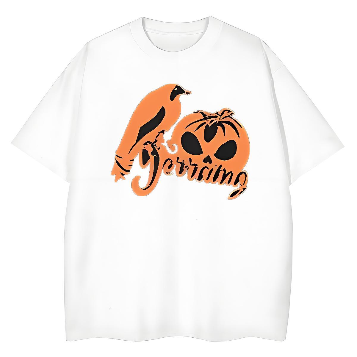 Fashion Design Men Tops Tees pumpkin Casual Daily Wear 230g Cotton Tshirts Breathable Soft Popular Man T Shirts DIY