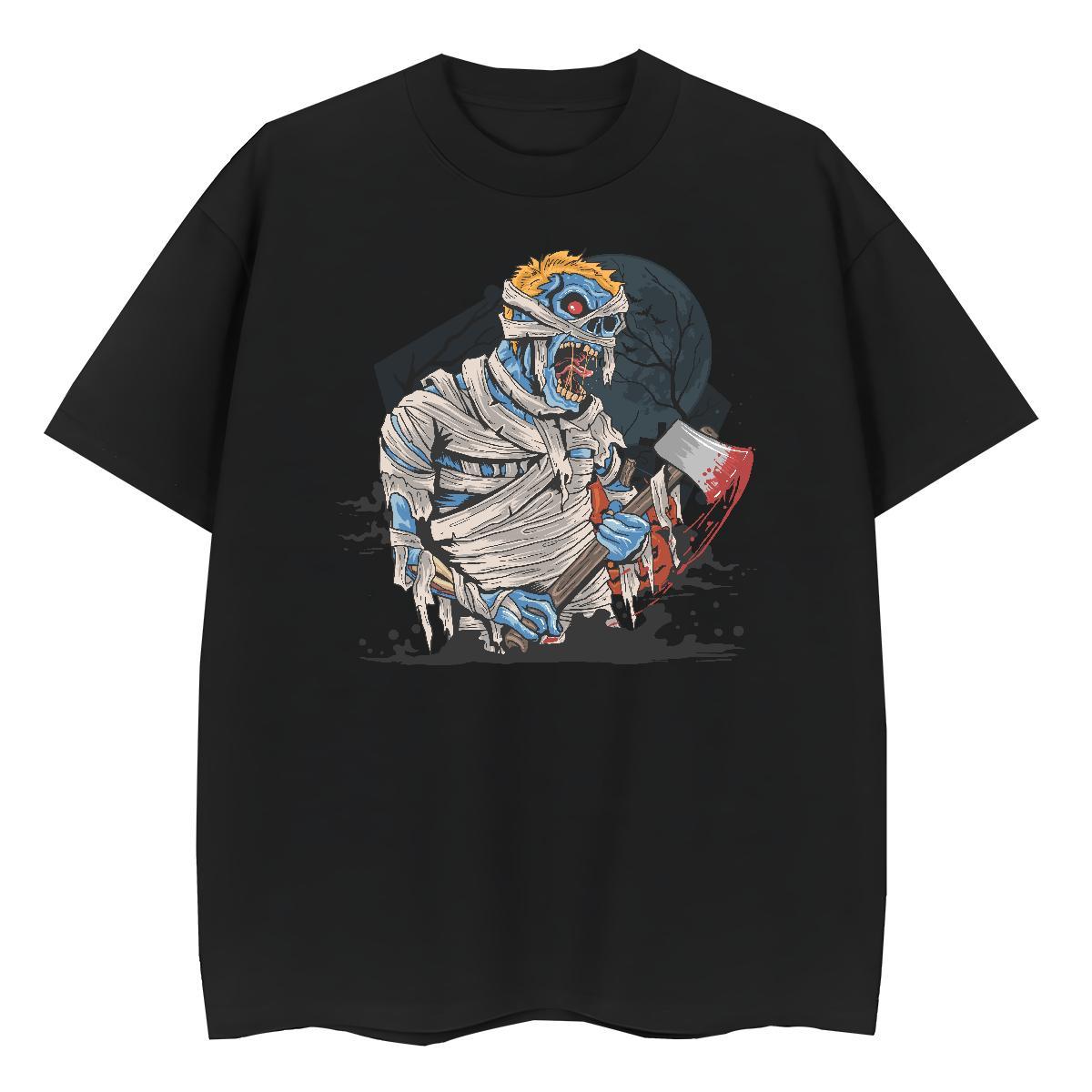 New Tshirt for Man Woman Halloween Street 100% Cotton 230g Clothings Breathable Short Sleeve High Quality Mens T Shirts Floral Print