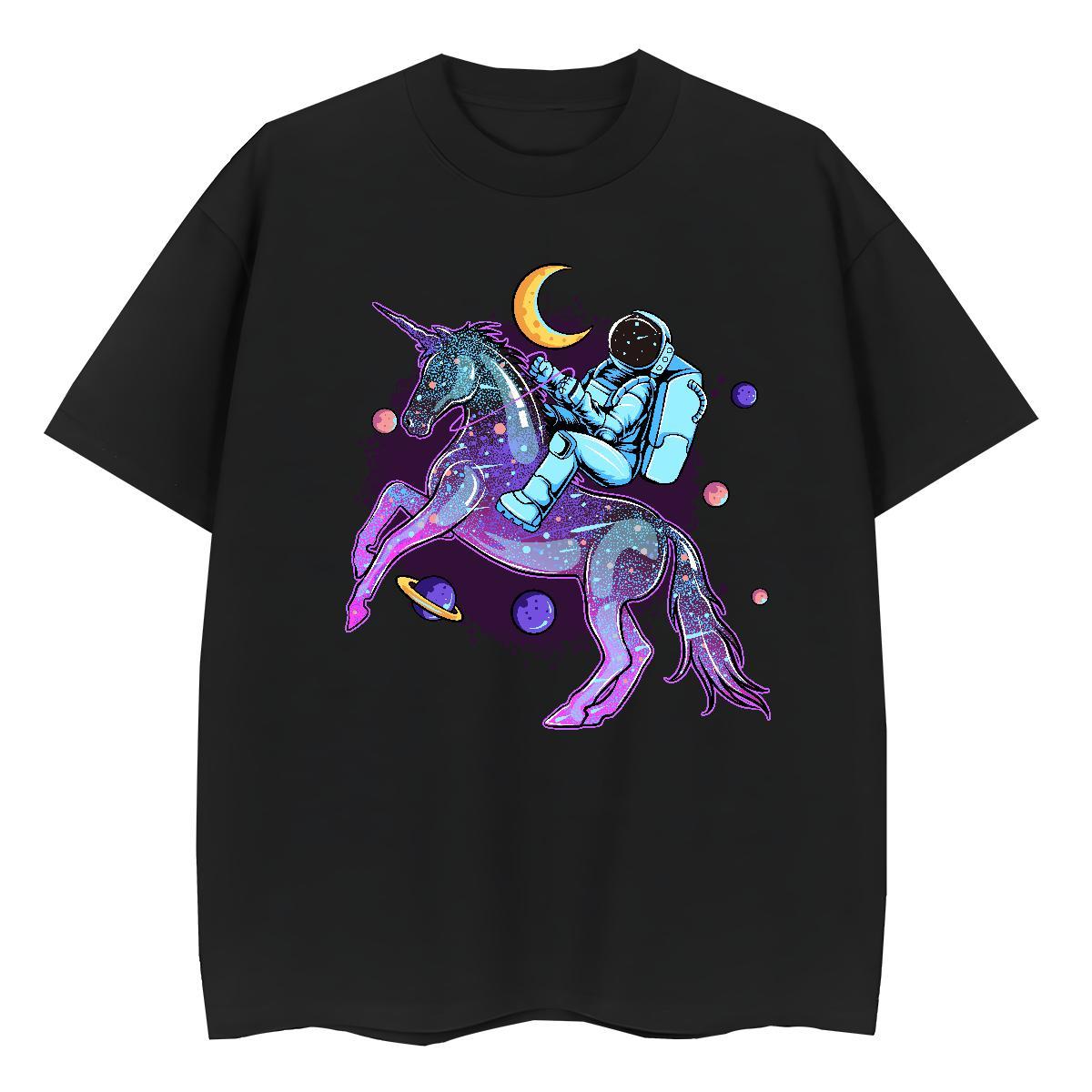 5A Women Tshirts 230g Cotton planet Sports Street Wear T Shirt For Woman Crew Neck DIY Anime Printed Tees Shirts