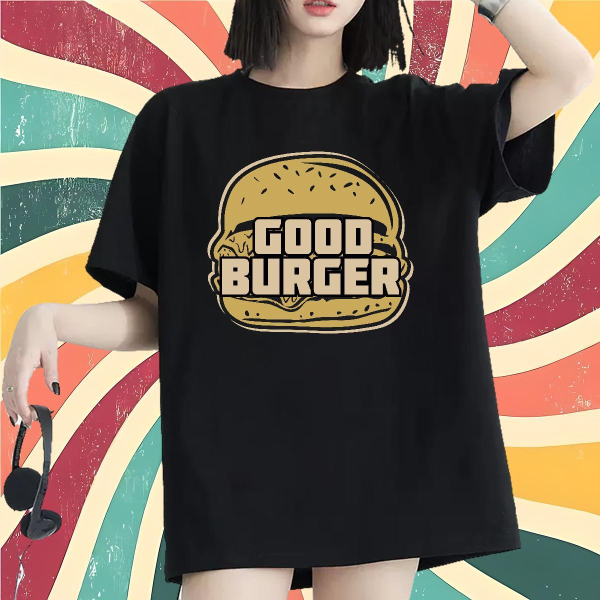Wholesale Lady T shirt 230g Pure Cotton burger Street Casual T-Shirts Comfortable Black White Tshirts