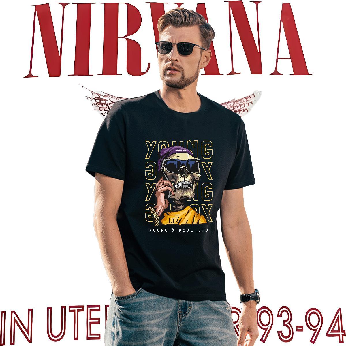 Designer Men T Shirts 230g Pure Cotton skull Daily Wear Custom Print Oversized Crew Neck Men Tees Fashion New Tees Shirts