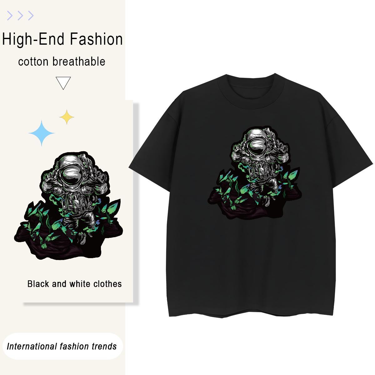 Wholesale Tshirt for Man Woman 230g 100% Cotton universe Casual T-Shirts Crew Neck Breathable Customized Top Tees