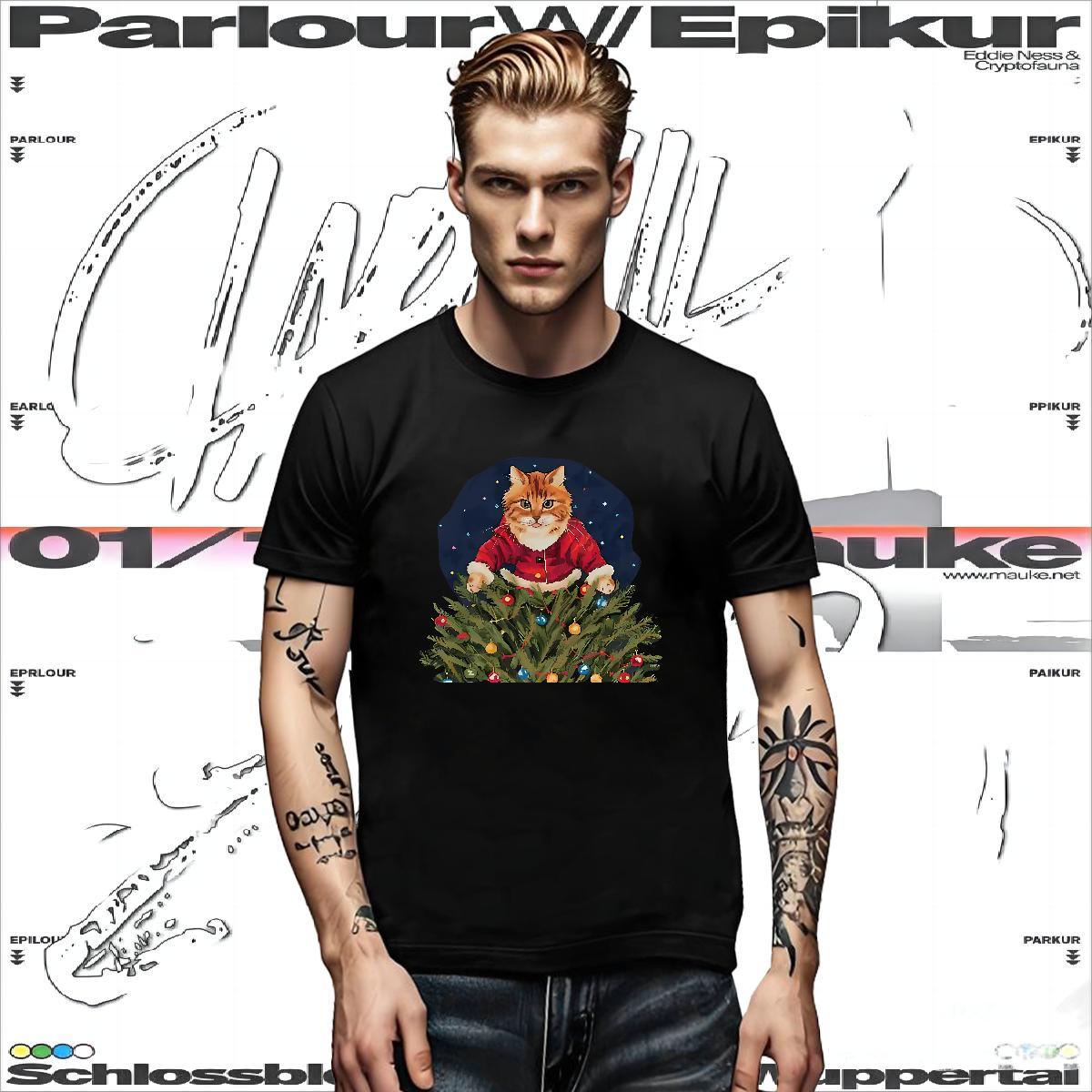 Stylist Men Tops Tees cat Street 230g Cotton Clothings Breathable Crew Neck Soft Men T Shirts Graphic