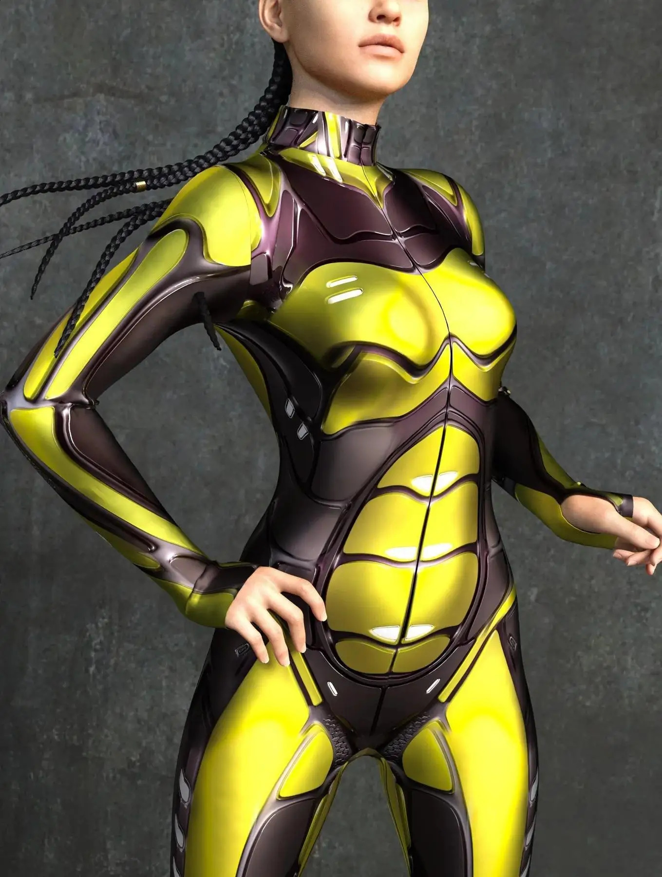 Mechanical cyberpunk tight fitting womens zipper jumpsuit Zentai 3D Halloween game party costume female roleplaying set 240823