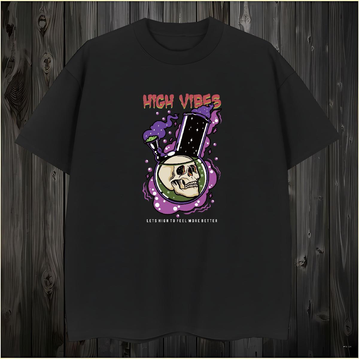 Loose Fit T Shirt For Man 230g Cotton skull Casual Beach Oversized Crew Neck Breathable Men Clothes T-Shirt Designer Tee Shirt