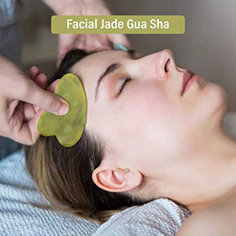 3pcs Natural Xiuyu Jade Roller Gua Sha Set Natural Stone Guasha Board Body Massage Facial Scraping Skin Care Tools CL240824