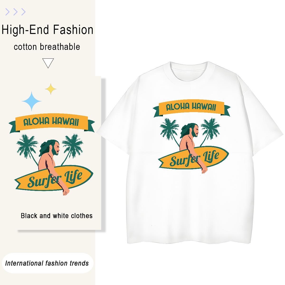 Wholesale Women Tees 230g Pure Cotton skateboarding Spring Summer Womens T Shirts Comfortable DIY Anime Printed Tops Tees