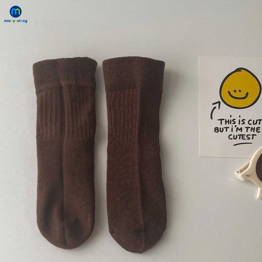 5 Pairs /Lot Baby Girl Soft Boneless Combed Cotton Socks Warm Striped Solid Boy Kids Socks Toddler Children Socks Miaoyoutong CL240824