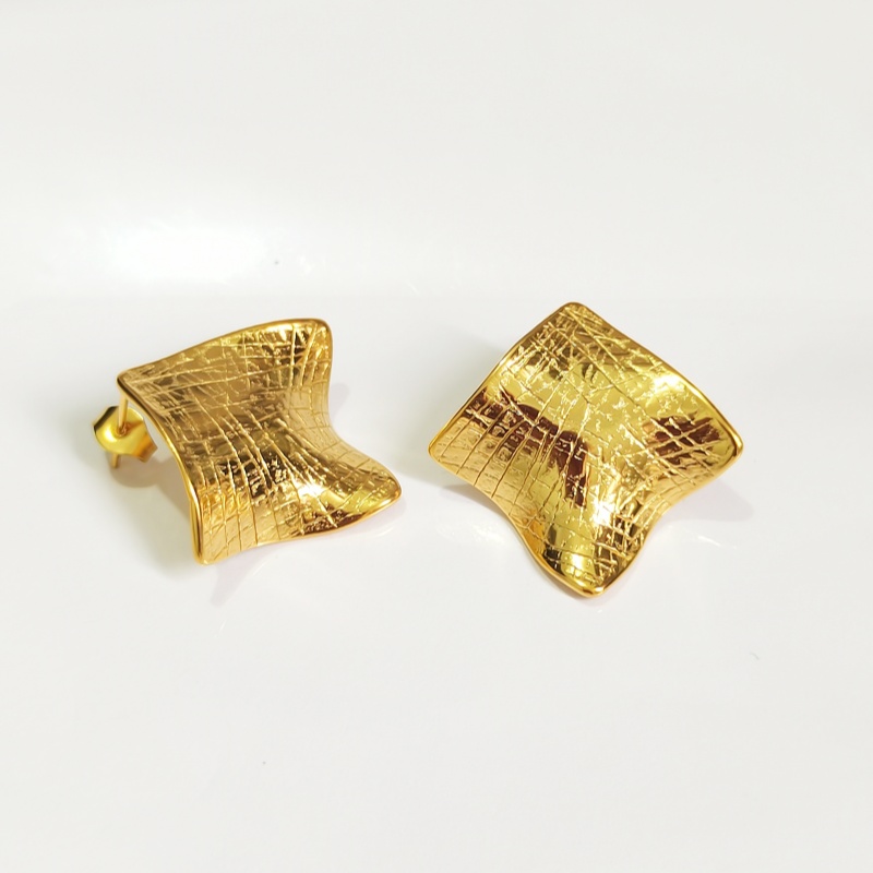 Designer earring Europe and the United States ins stainless steel simple wild earrings geometric irregular earrings earrings jewelry