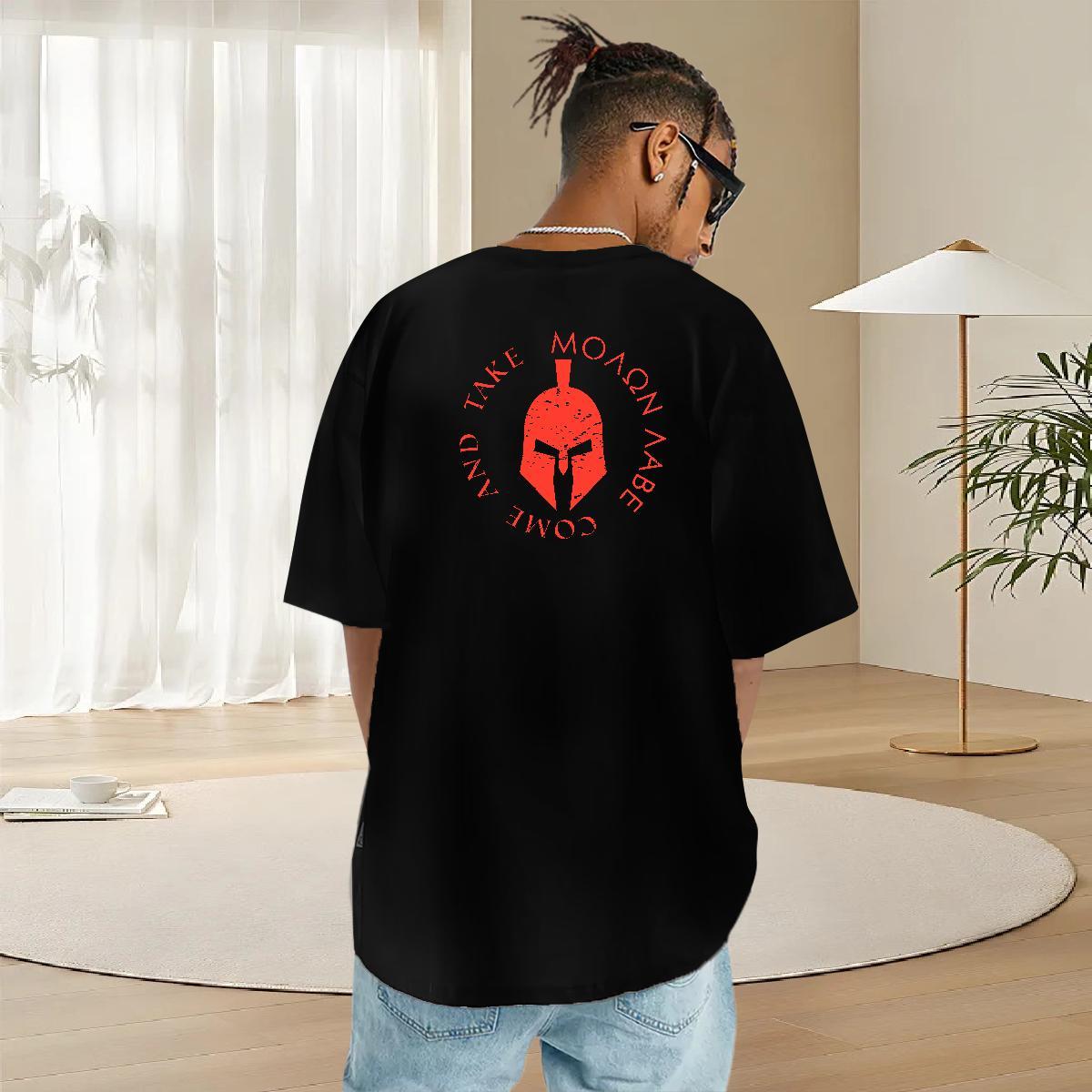 Loose Fit T Shirt For Man 230g 100% Cotton letter Beach Anime Crew Neck Men Clothes T-Shirt DIY Customized Tee Shirt