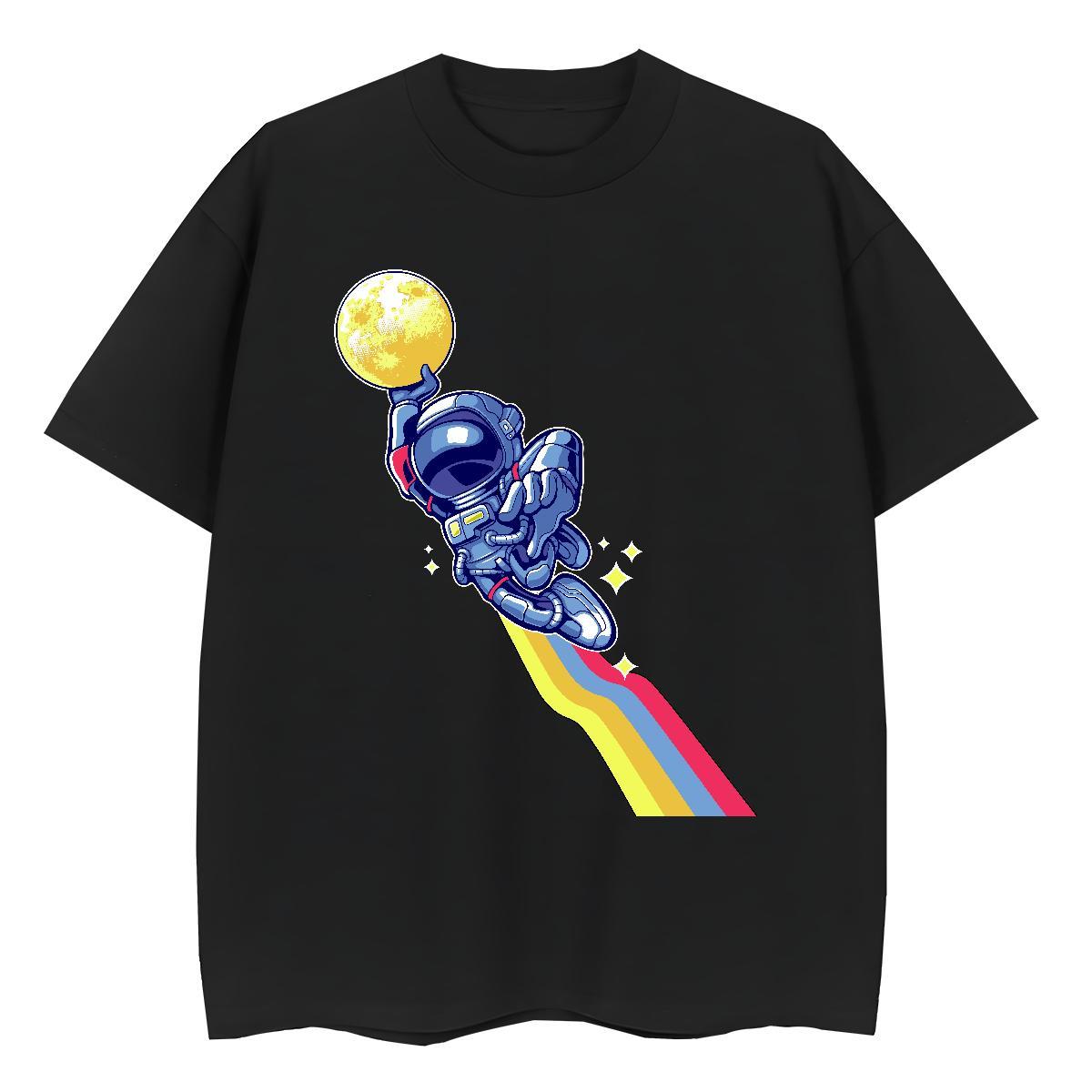 Wholesale Unisex Tshirts 100% Cotton 230g universe Daily Wear Woman T Shirts Breathable Oversized L-4XL Top Tees
