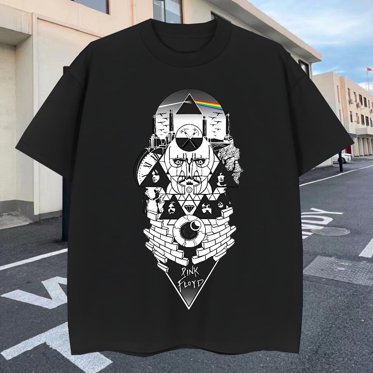 Loose Fit Man T Shirts 230g Cotton eye of the devil Spring Summer Custom Big Size Short Sleeve Soft Men Tshirts Fashion New Tops