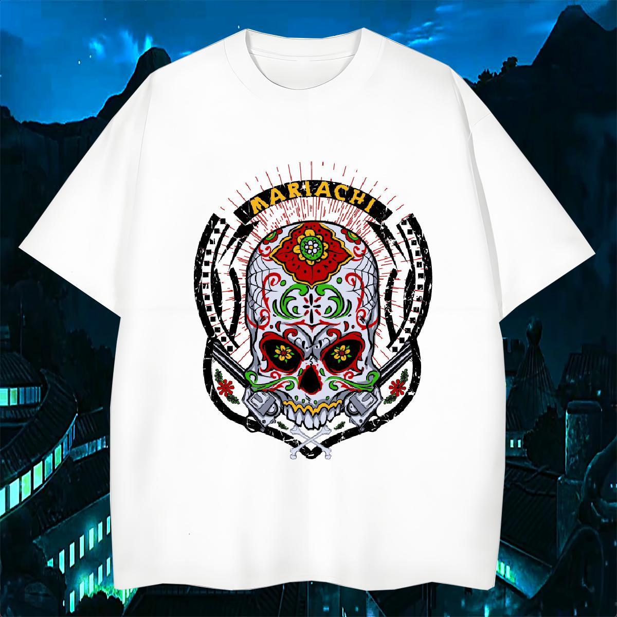 High Quality Mens T Shirts 230g Pure Cotton skull Hip Hop Street Oversized 4XL Round Neck Short Sleeve Tshirt for Man Woman Customized Top Tees