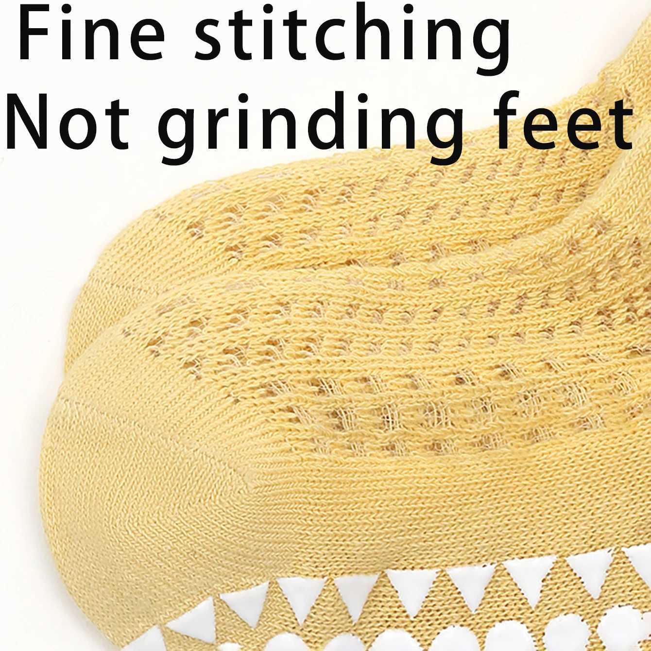 4 pairs of spring and summer floor socks large area adhesive baby trampoline socks anti slip socks solid color short socks b CL240824