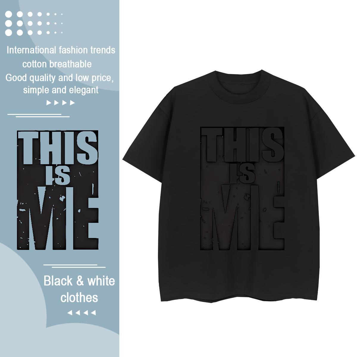 Nice Unisex Tshirts 100% Cotton 230g letter Daily Wear Womens T Shirts Short sleeve Soft Anime Oversized Tees Shirts