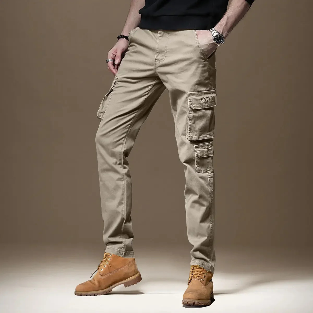 Motorcycle mens Trouser autumn cargo pants black work clothes ultrathin clothing highquality luggage est casual expression Y2k 240823