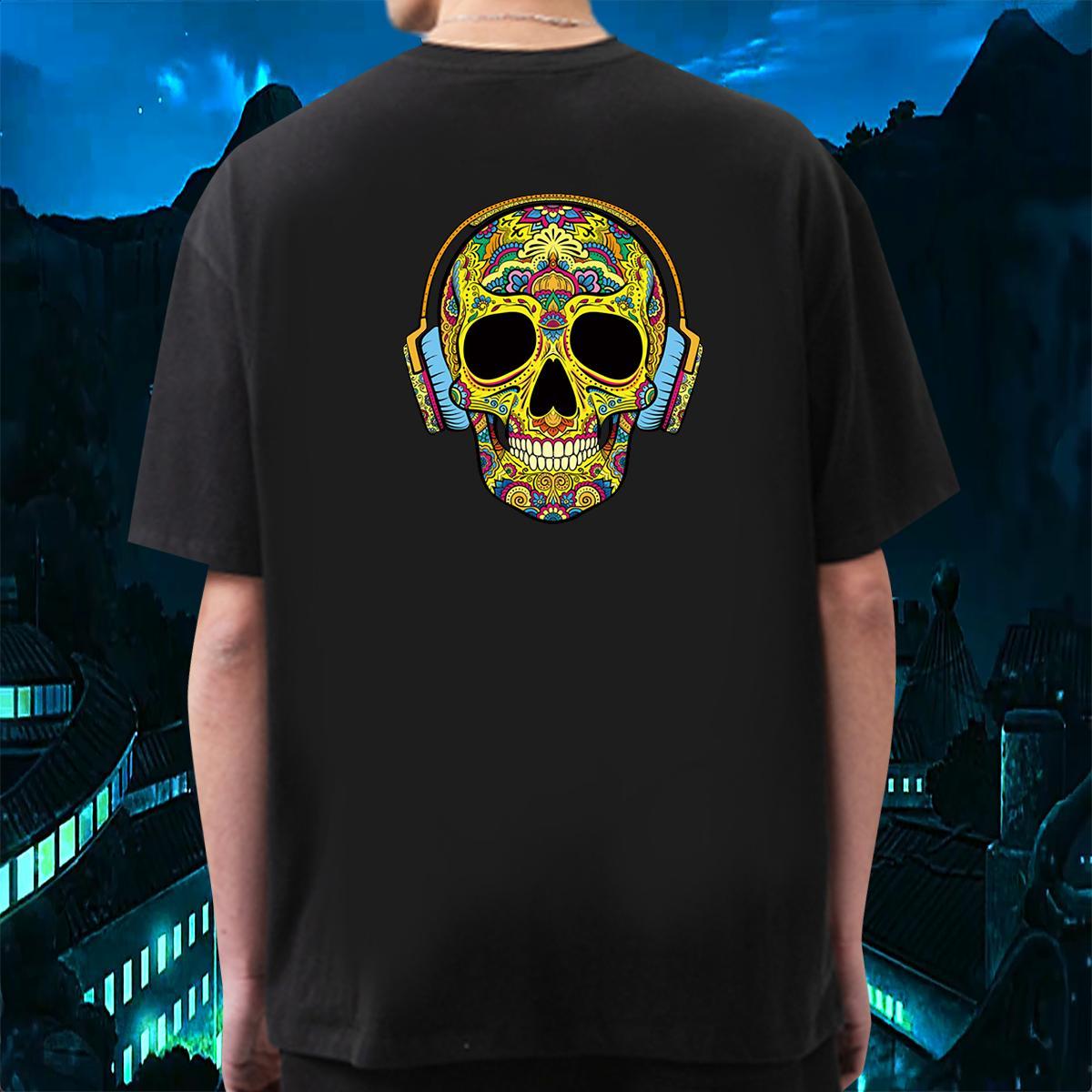 Brand Men T Shirts 100% Cotton 230g skull Outdoor Asian Size Short Sleeve Soft Couples T Shirts Fashion Designer Tops