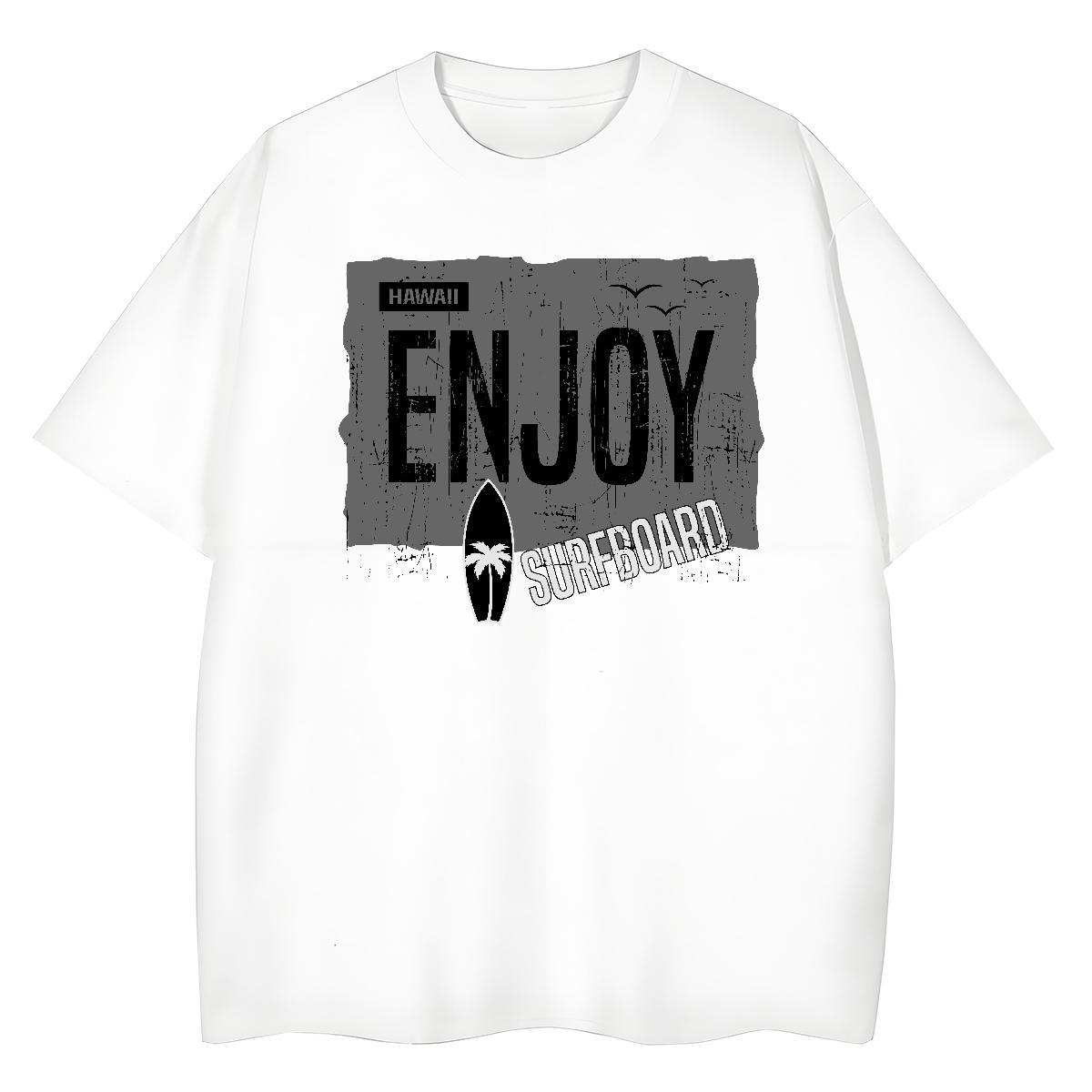 Lady Women Tees 230g Cotton enjoy Street Casual T-Shirts Comfortable DIY Printed Tshirts
