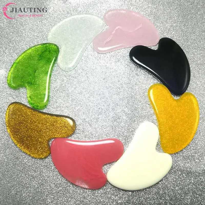 Multicolor Resin/Jade Facial Beauty Scraping Massage Tool Firm Skin Care Face Gua Sha SPA Physical Therapy Gue Anti Wrinkle Tool CL240824