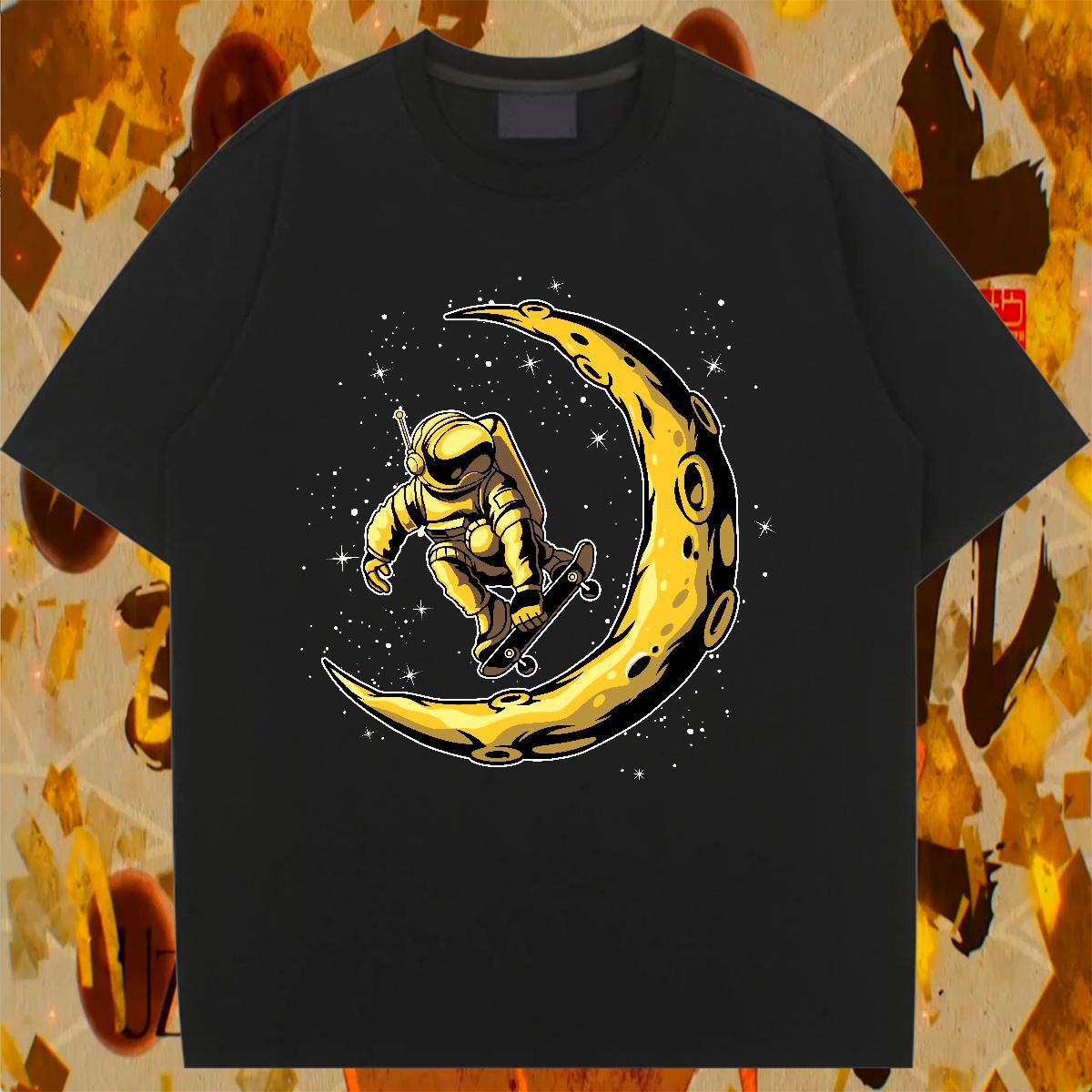 Female Couples T Shirts 230g Pure Cotton universe Hip Hop Street T Shirts Women Breathable Cartoon Anime Tee Shirt