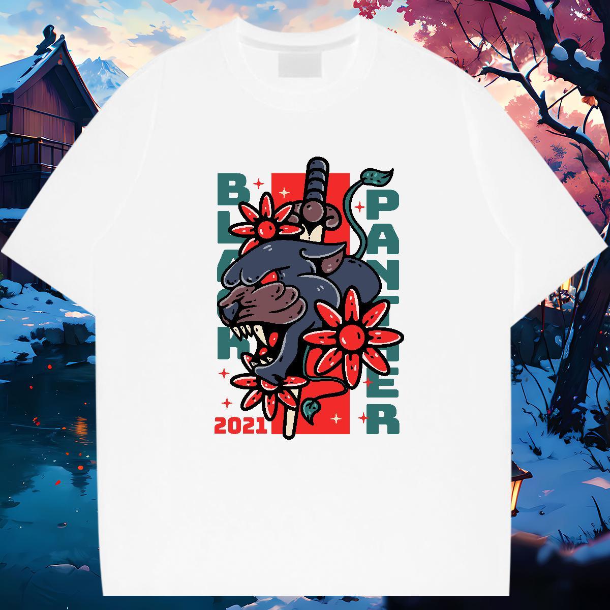 TOP Quality T Shirts Men 230g 100% Cotton skull High Street Hip Hop Custom Cartoon O Neck Short Sleeves Mens Tshirts Customized Tees Shirts