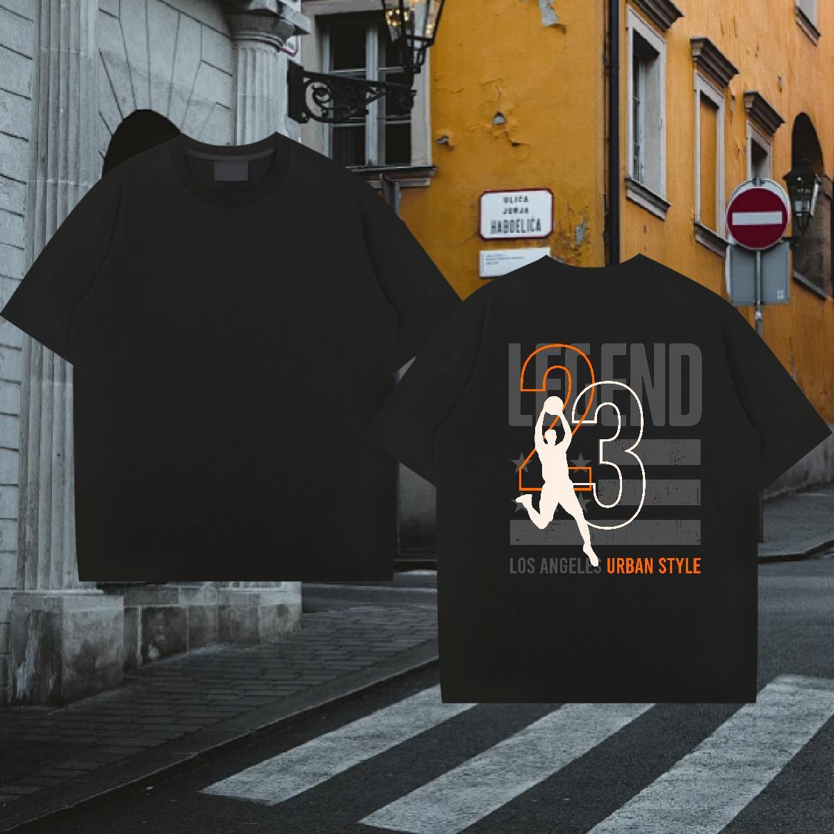 Comfortable T-Shirts for Men 230g 100% Cotton basketball Street Wear Custom Cartoon Breathable Crew Neck Tshirts 2024 Designer Tops Tees