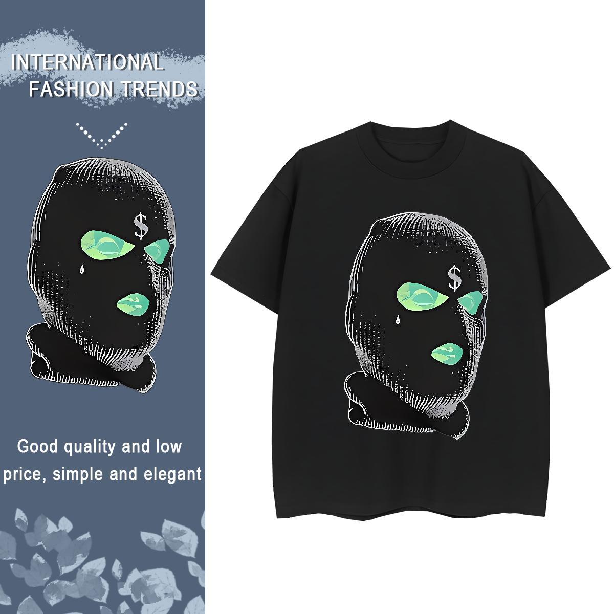 Brand T Shirts Men 230g 100% Cotton portrait Street Casual Asian Size Short Sleeve Soft Tshirt for Man Woman Wholesale Tee Shirt