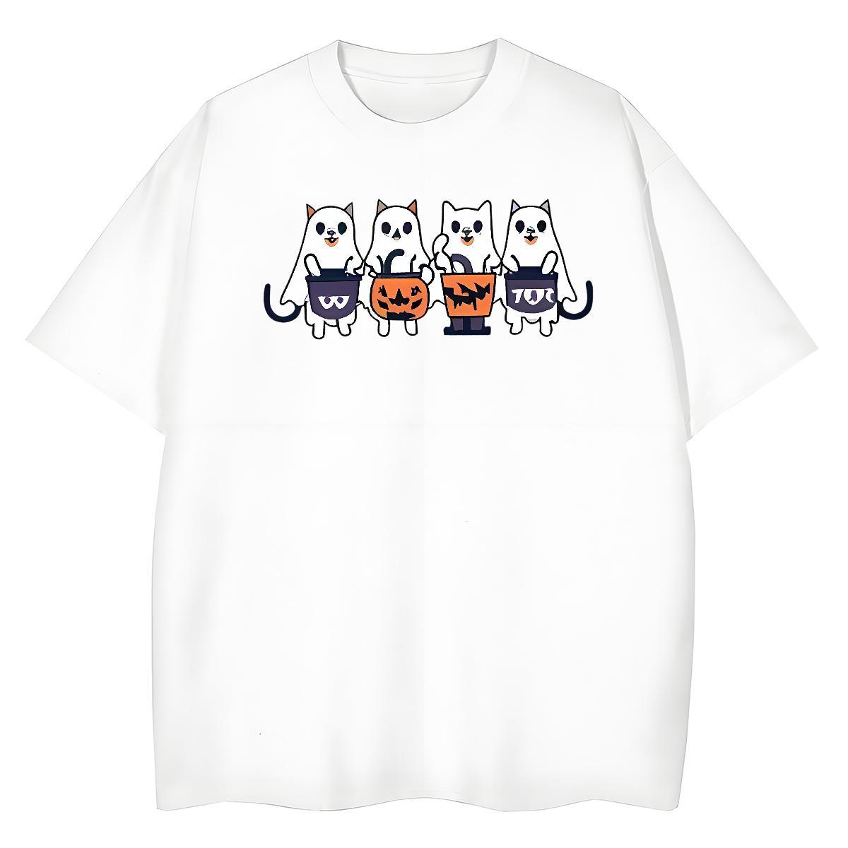 Casual New Men Tshirts halloween Beach 230g 100% Cotton Top Tees Pure Cotton Comfortable Men T Shirts Plus Size Custom