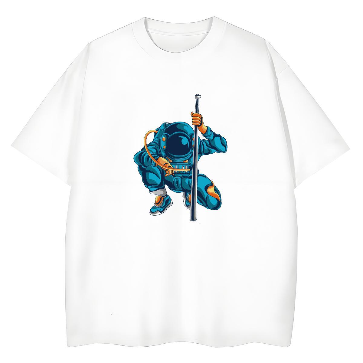 Designer Womens Tshirts 100% Cotton 230g universe Sport T shirt Breathable Short Sleeve Custom Print Oversized Tees