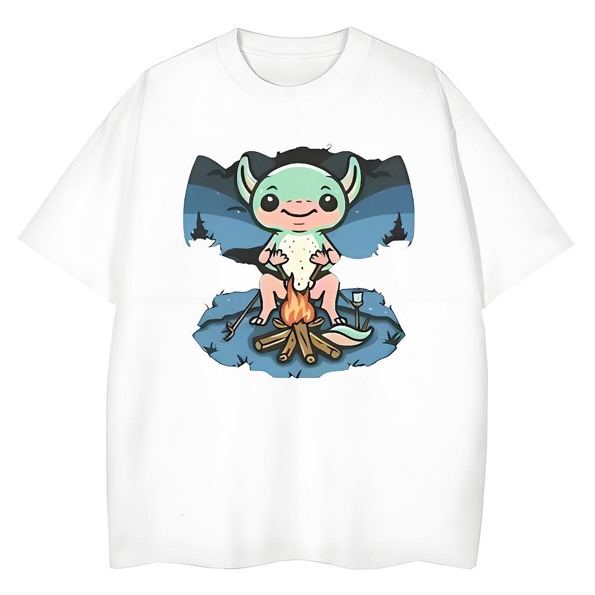 High quality Tshirt for Man Woman 230g Pure Cotton Little Monster Sport T-Shirts for Women Short Sleeve O-Neck Skull Clothes