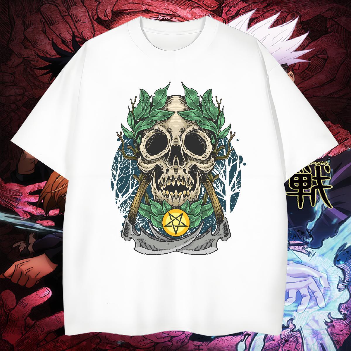 Cool Design Mens T Shirts 230g Cotton skull Home Outdoor Custom Printing Short Sleeve Soft Mens Tshirts Customized Tops Shirt