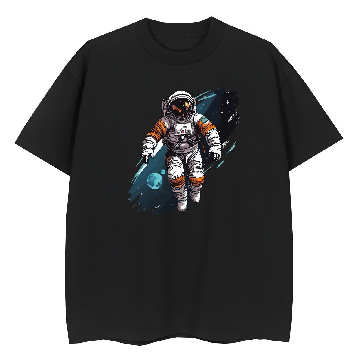 Brand Lady T shirt 100% Cotton 230g universe Sport T-Shirts for Women Short sleeve Soft Floral Print Tee Shirt