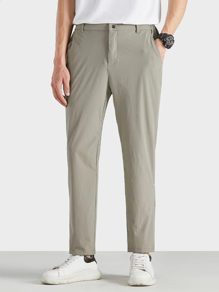 Summer Casual Pants Men Sportswear Breathable Quick Dry Nylon Loose Straight Golf Pant Plus Size Track Trousers 8XL 240824
