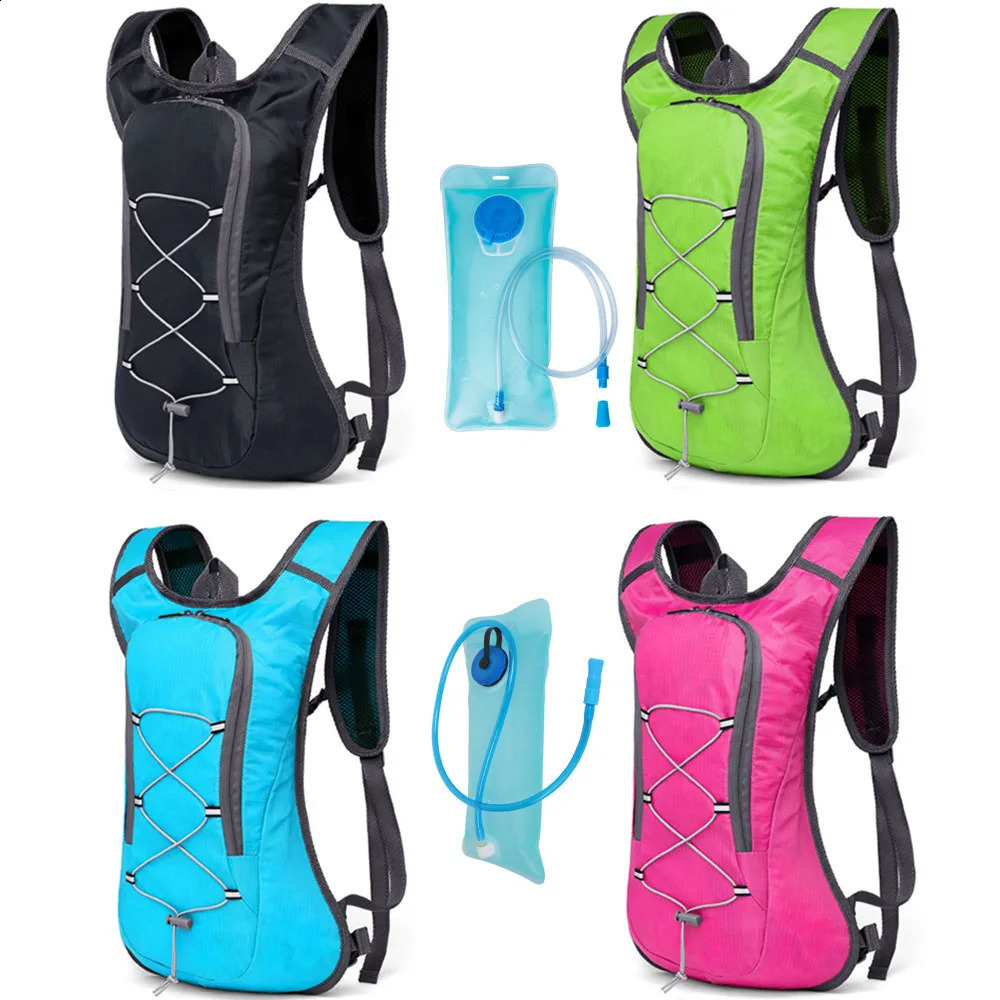 bicycle water bag hydration backpack for cycling running bladder container 2L reflective 240823