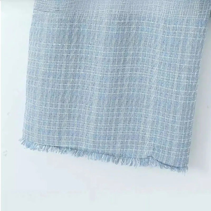 Spring/Autumn Coarse Tweed Dress Small Fragrant Wind Long sleeved Tassel Womens Dress 240824