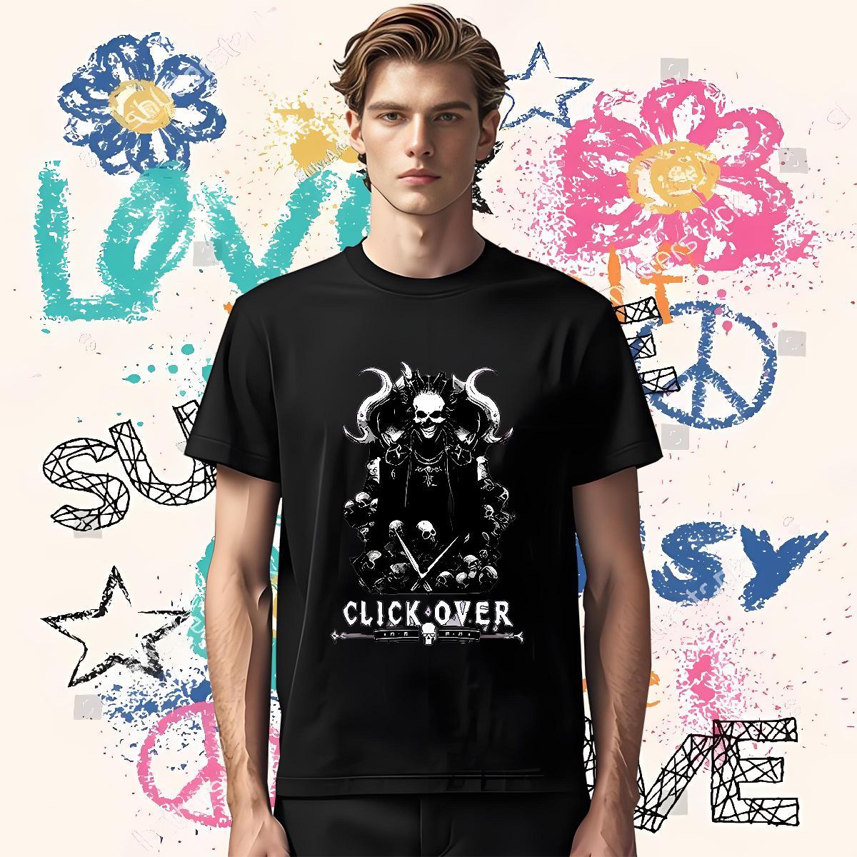 Loose T shirt 230g Pure Cotton skull High Street Hip Hop White Plus Size Round Neck Short Sleeve Men Tees Stylist Tshirts