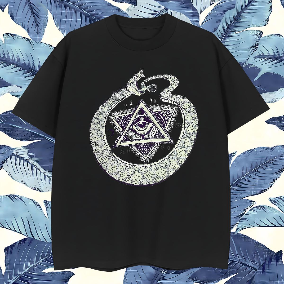 Unisex Men T Shirts 230g Pure Cotton eye of the devil Casual Daily Wear Anime Breathable Short Sleeve Men Tees Factory Direct Tops