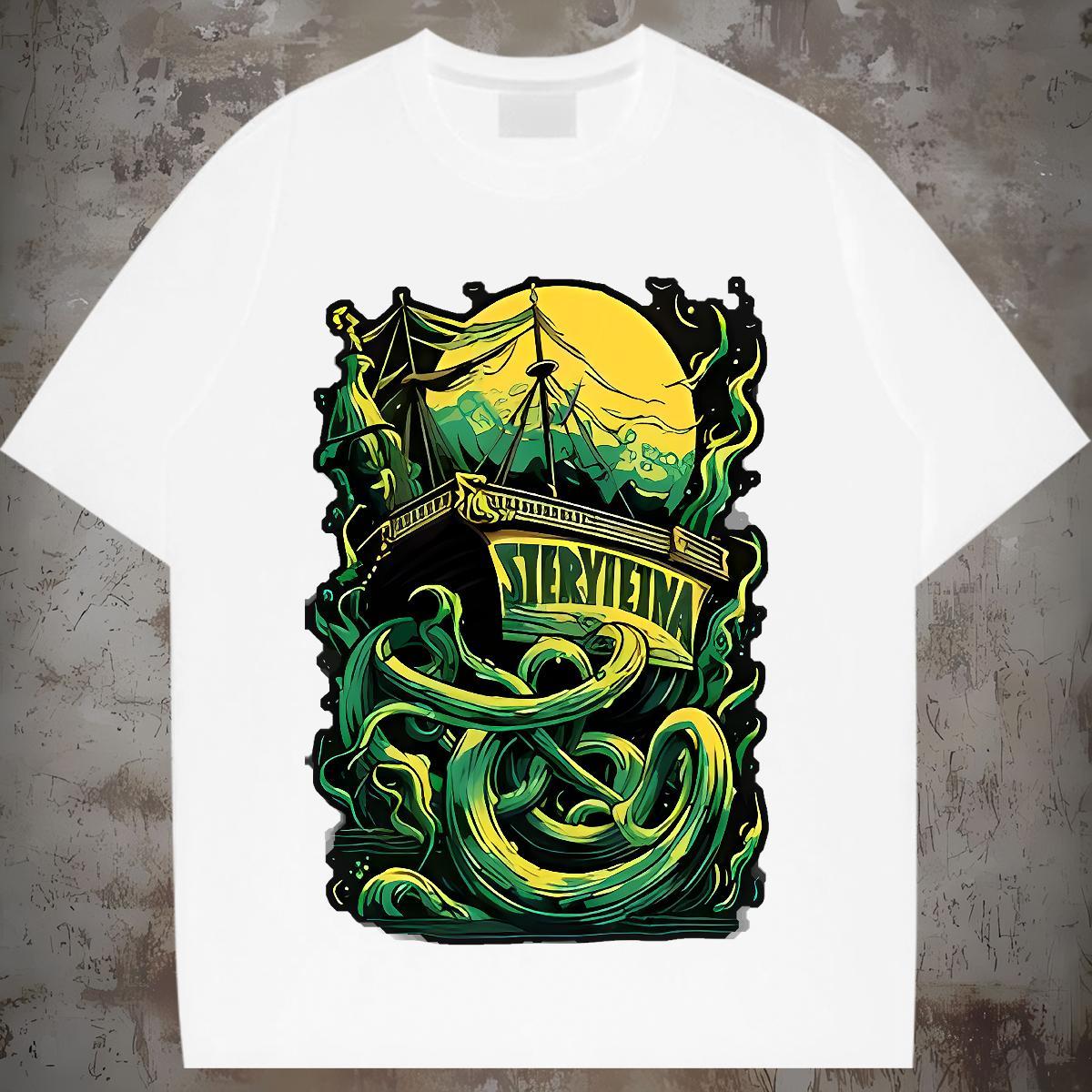 Loose Women Tees 230g 100% Cotton boat Home Outdoor T shirt Breathable Crew Neck Custom Printing Clothings