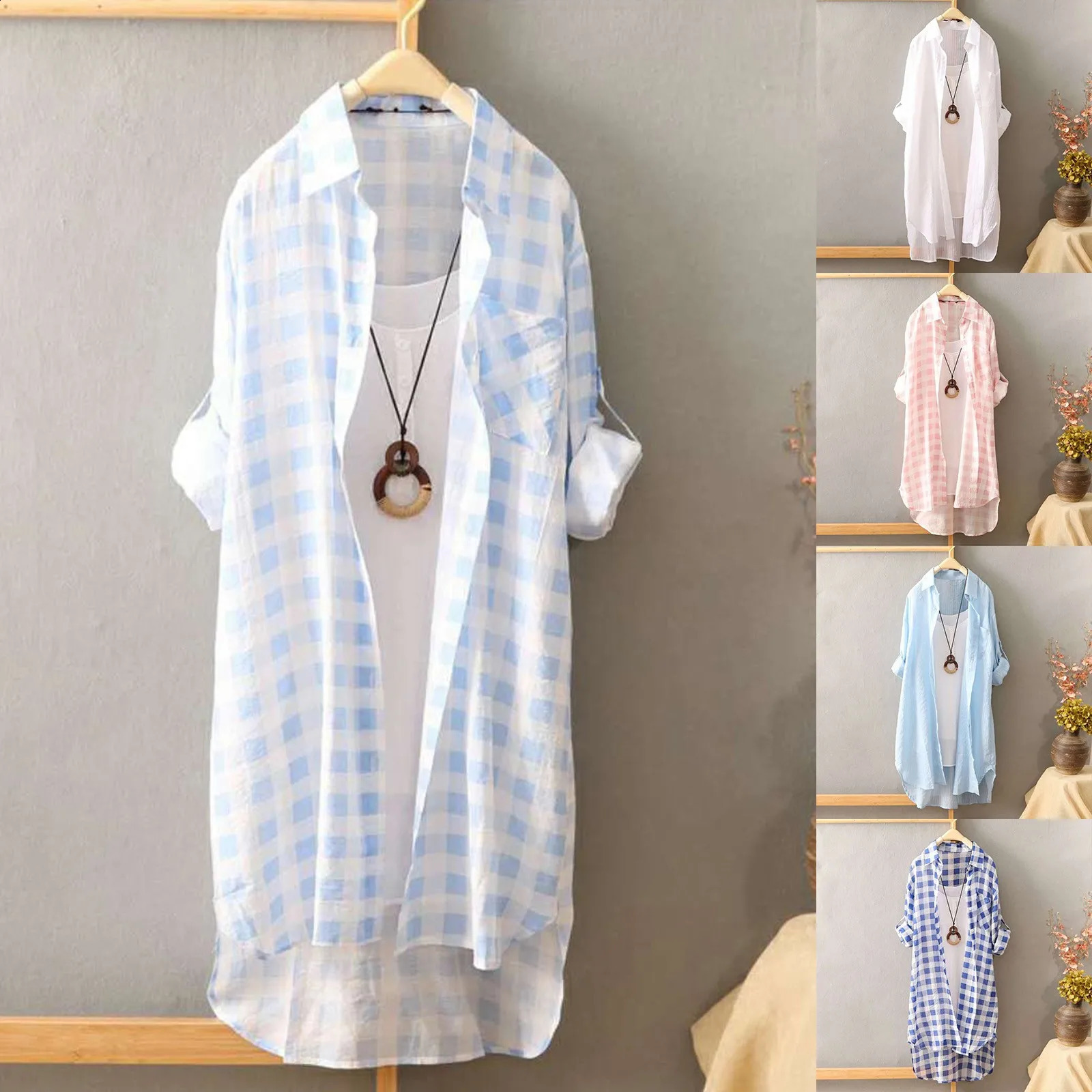 Basic Long Sleeve Shirt For Women Front Button Classic Collared Plain Parisian White Shirt Spring Summer Chic Tops Korean Outfit 240823