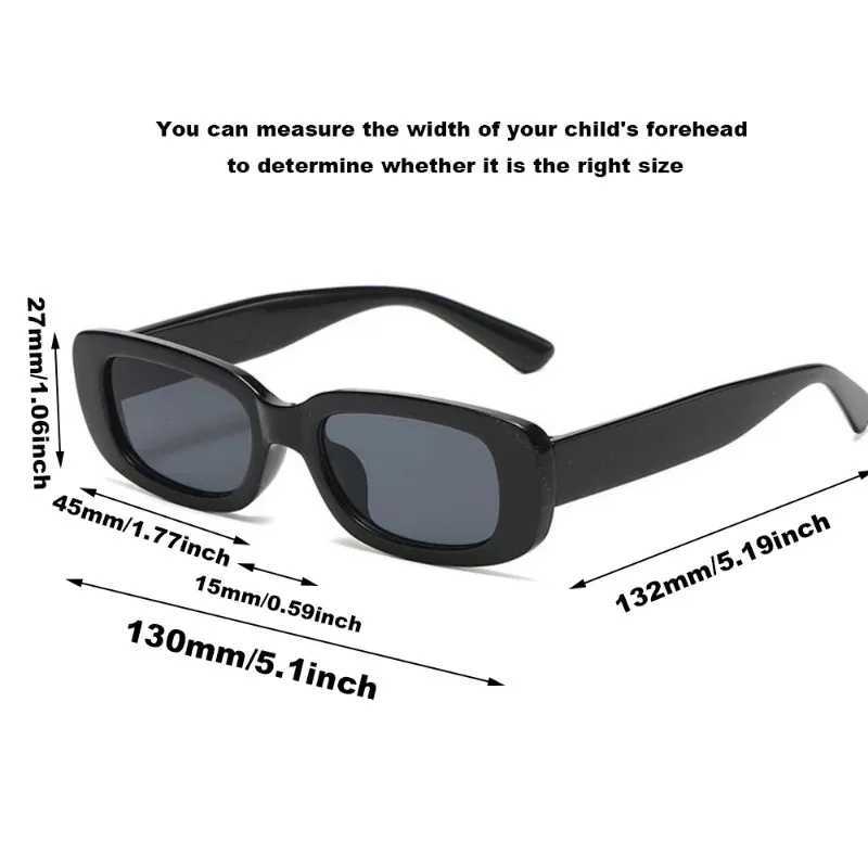 Kids Fashion Small Sunglasses Children Boys Girls Square Eyeglasses Sun Glasses Baby Classic Vintage Eyewear UV400 Y240824 Z260305