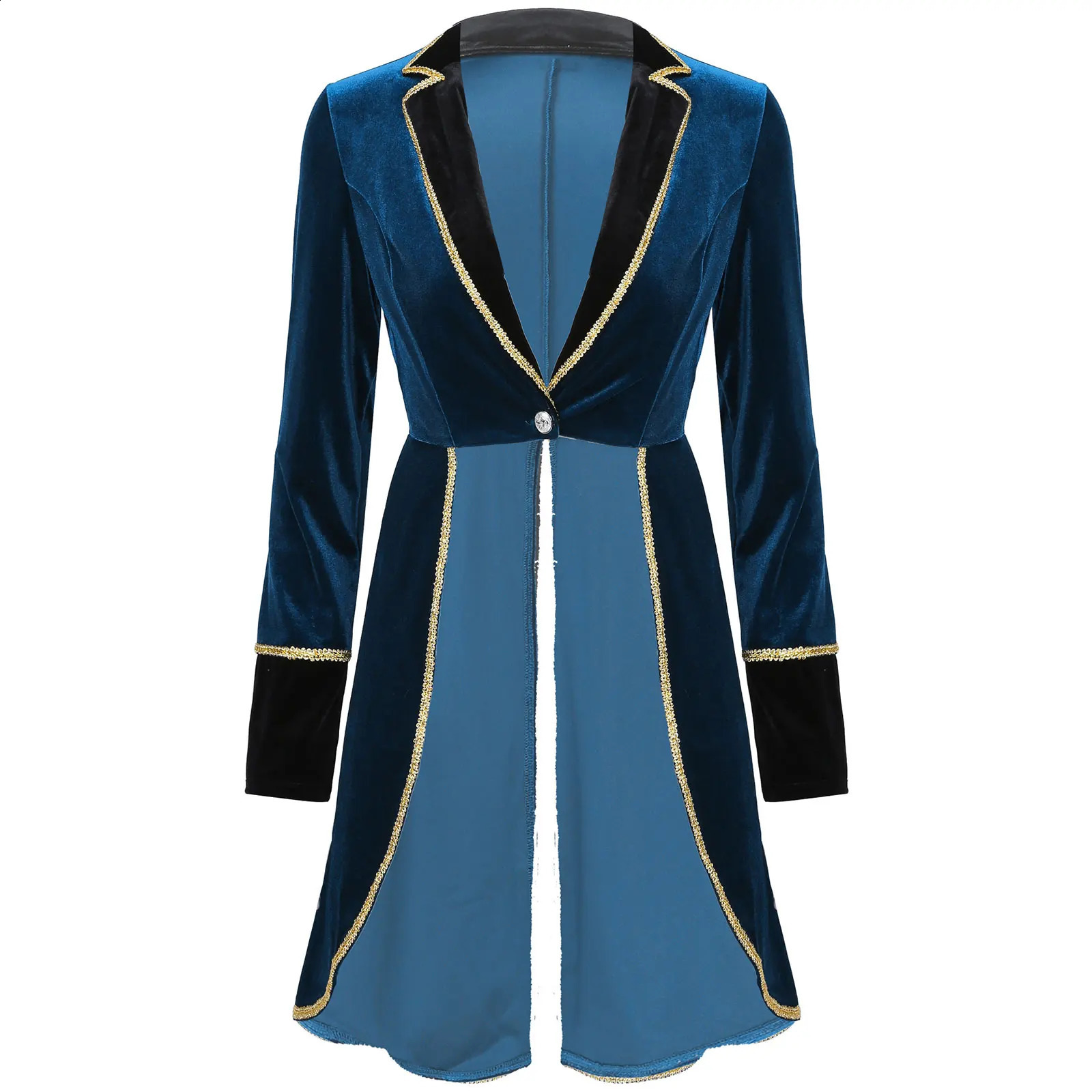 Halloween womens adult circus costume velvet long sleeved jacket Christmas carnival roleplaying holiday 240823