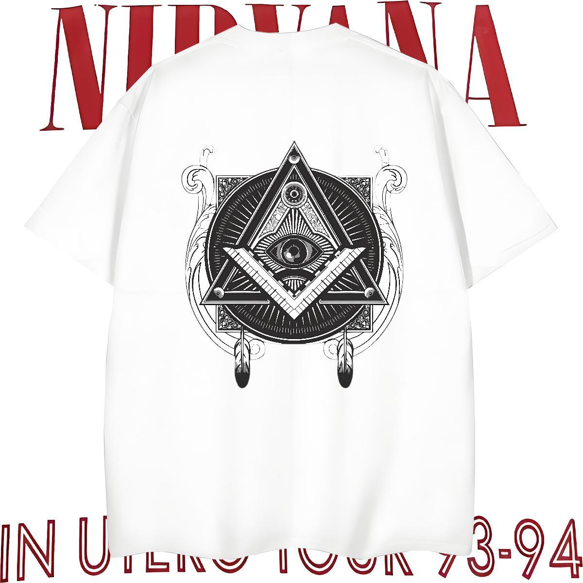 Loose Fit T Shirts Men 230g 100% Cotton eye of the devil Home Outdoor Customized Print Short Sleeve Soft Tshirt for Man Woman New Designer Tees