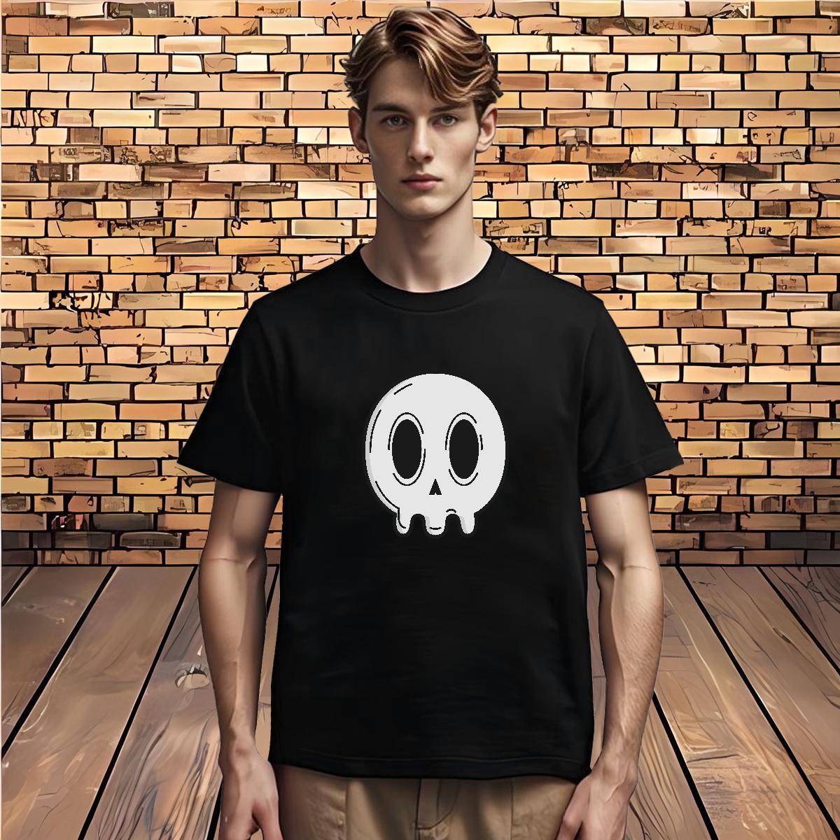 Popular T-Shirts 100% Cotton 230g skull Anime Printing Street Plus Size Cartoon Breathable Crew Neck Men Tees Brand Clothings