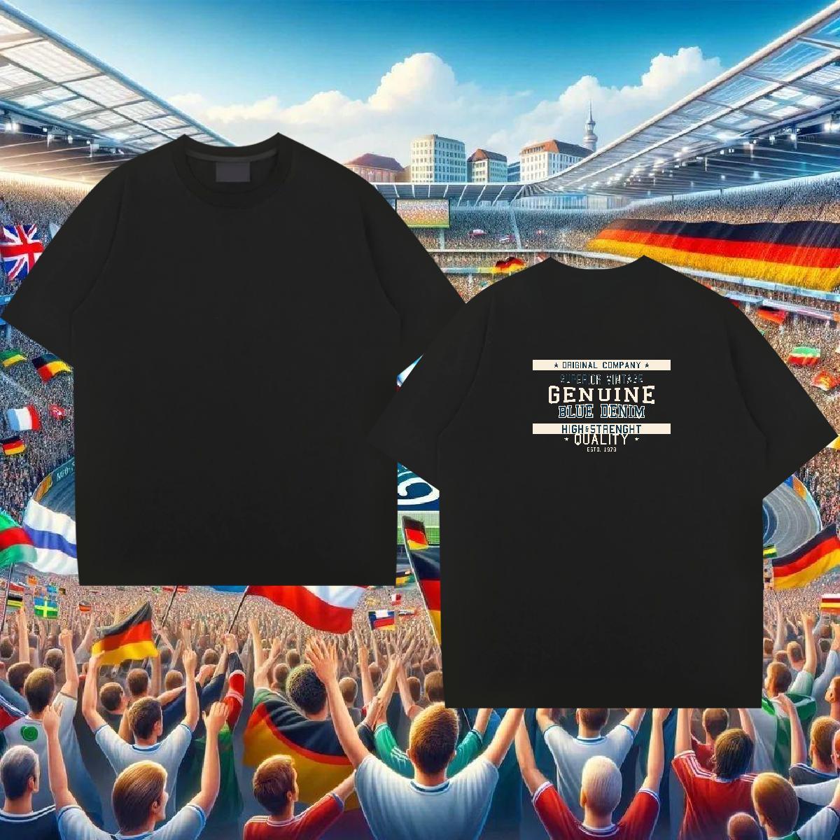 TOP Quality T Shirt For Man 230g Cotton letter Daily Outfit Custom Cartoon Breathable Short Sleeve Tshirts Factory Direct Top Tees