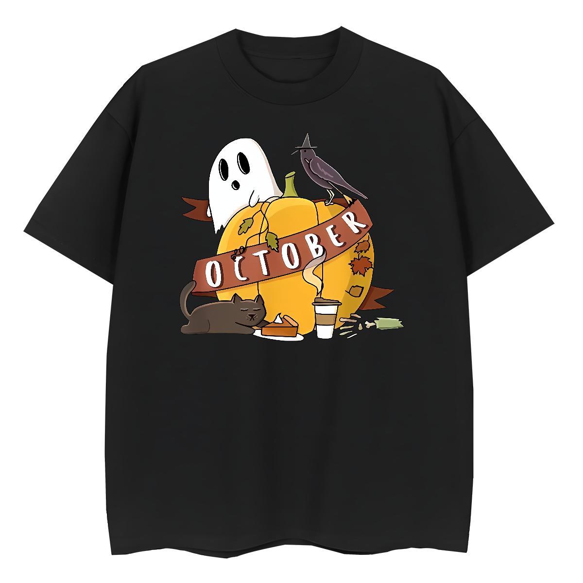 2024 Designer Men Tees pumpkin Home Outdoor 100% Cotton 230g Tops Round Neck Short Sleeve Popular Mens T Shirts Black Oversized